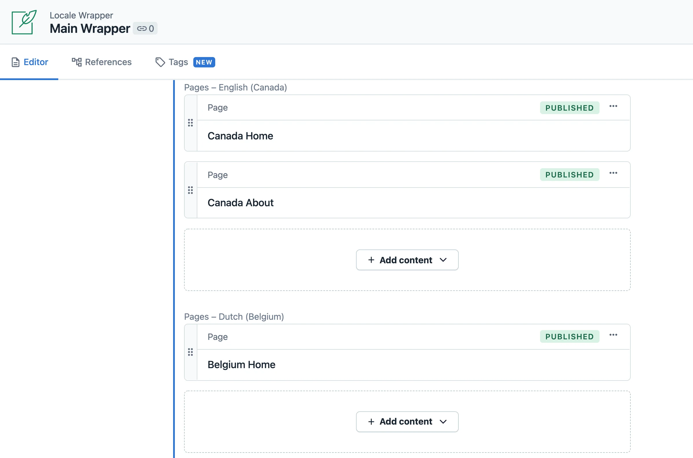 Locale Wrapper filled out